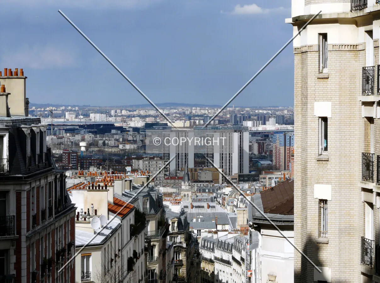 Distant southwest view from Montmartre