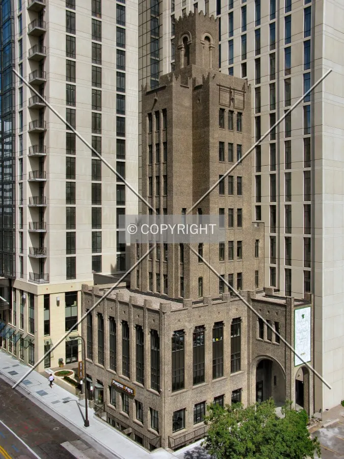 View to the northwest from the Orchestra Hall Ramp