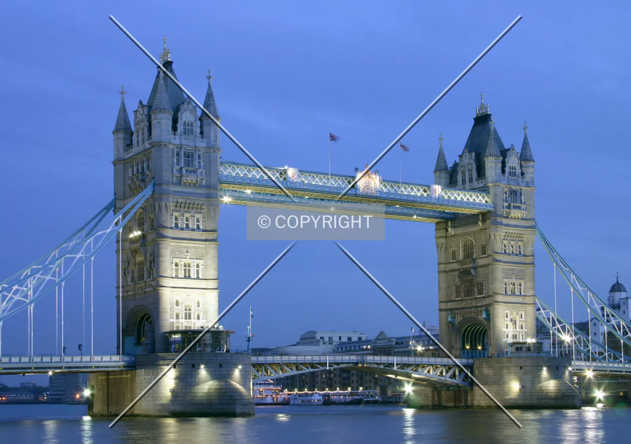Night view southeast from the Tower of London