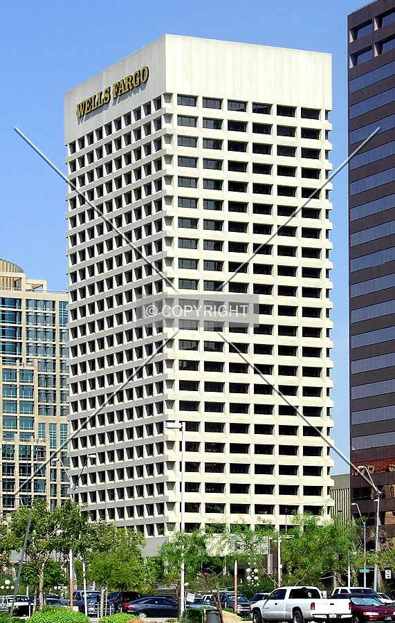 Looking northwest from 1st Street