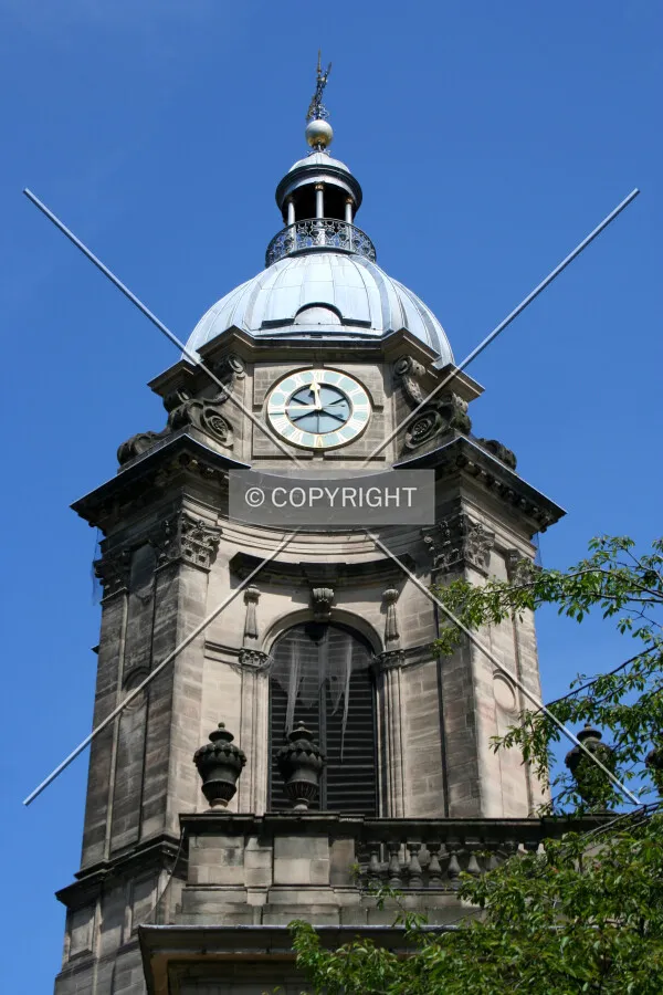 Looking up at the clock tower
