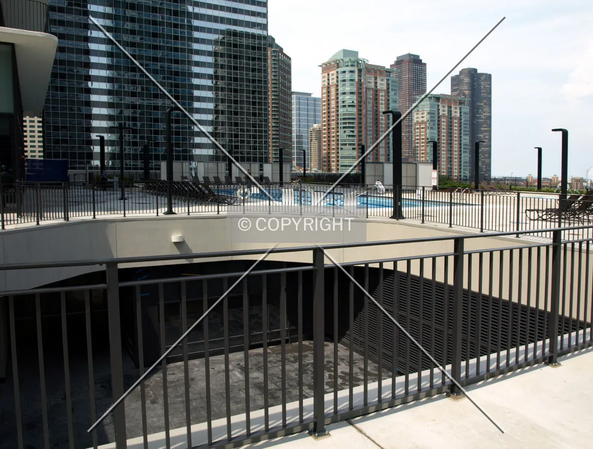 Looking north on terrace level