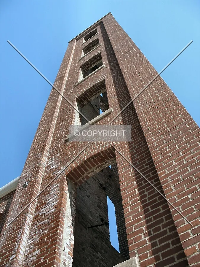 Looking up the tower section