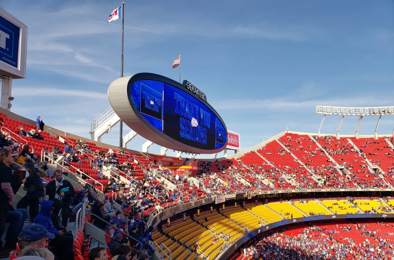 View of the scoreboard
