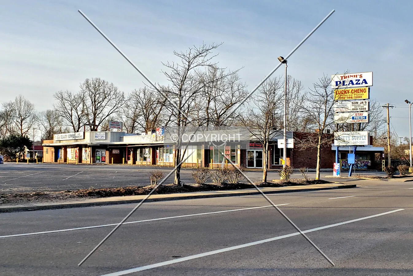 View from the northeast; February 25, 2019