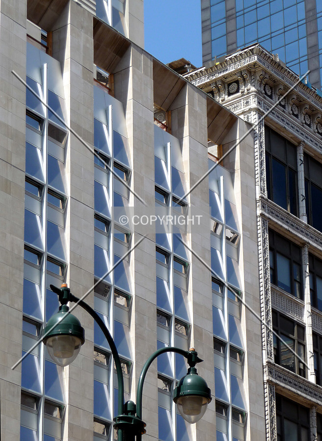 East facade at the northeast corner setback