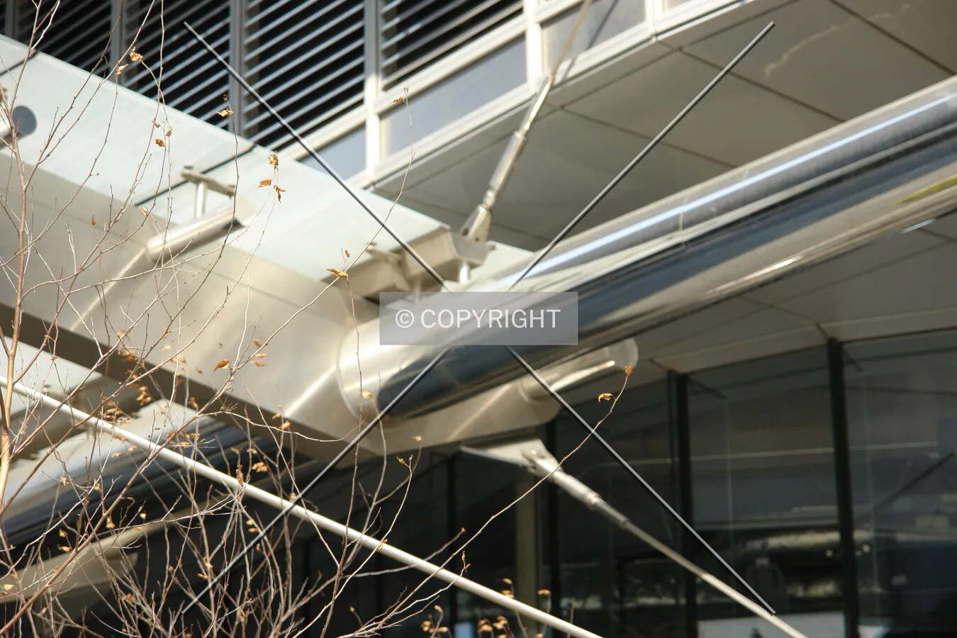 Structural detail of an entrance roof