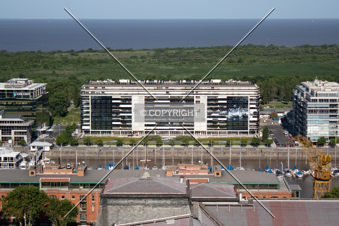 Aerial view from the west
