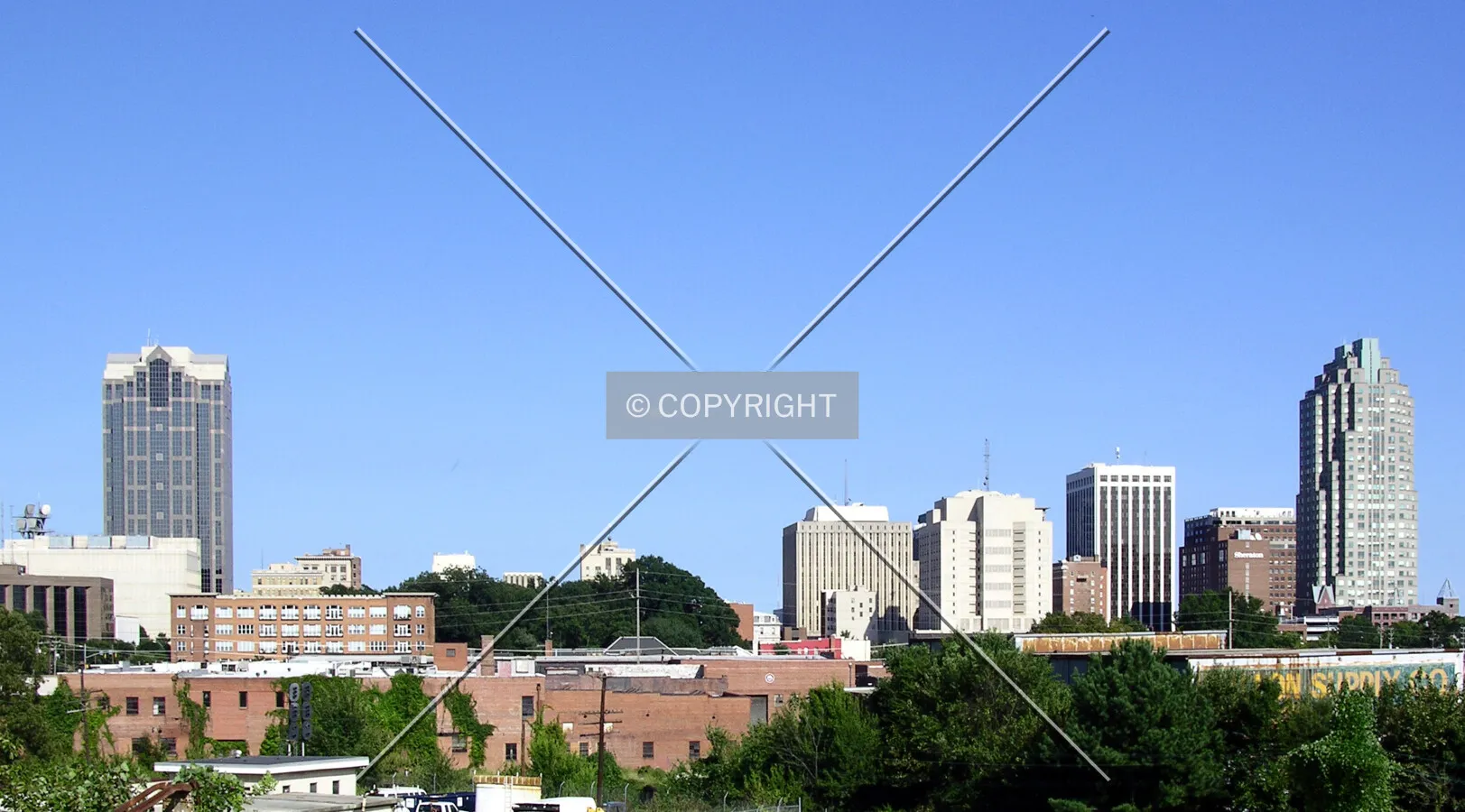 Skyline from the west along Boylan Avenue