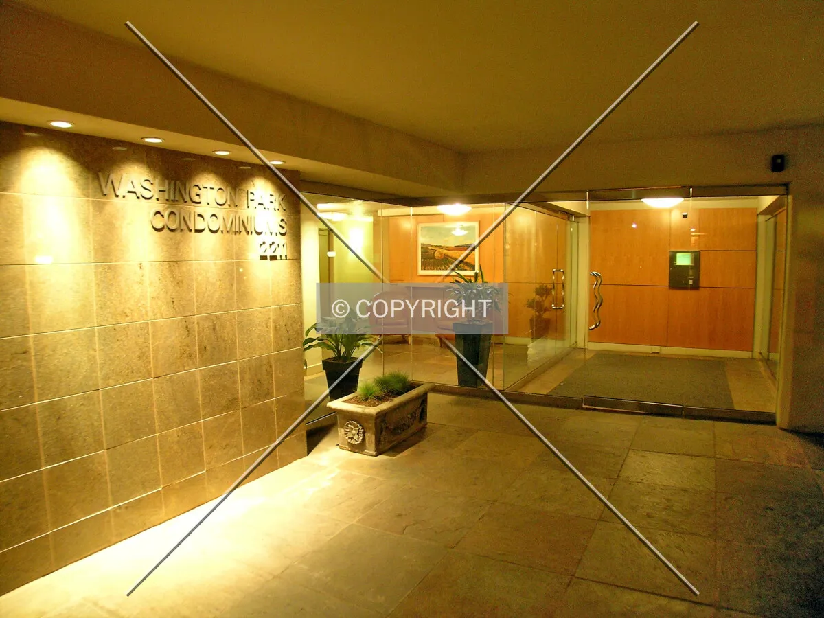 Main entrance at night