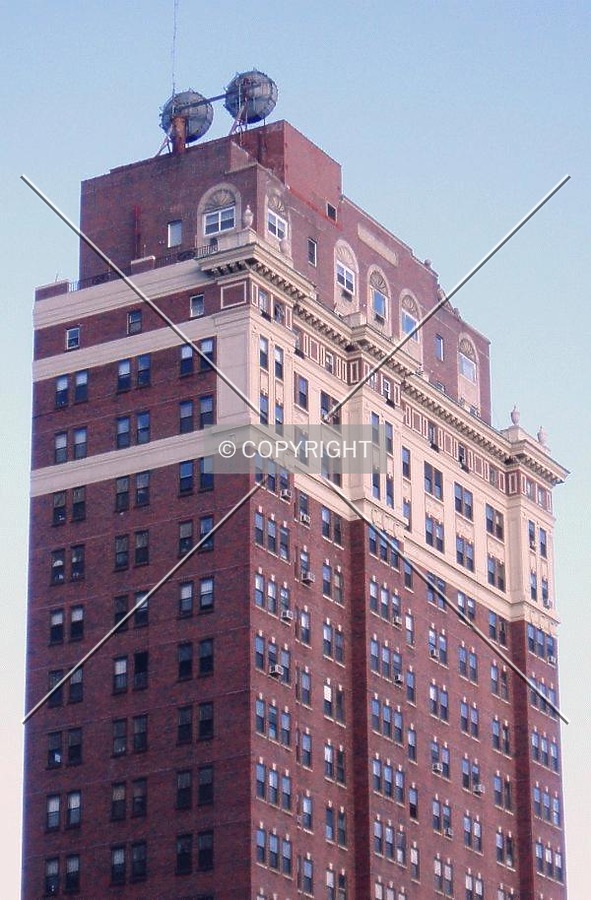 The upper floors, from the southwest on Broad Street