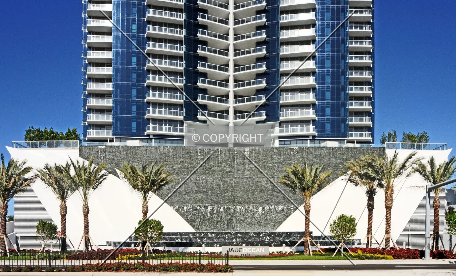 View from the west across Collins Avenue