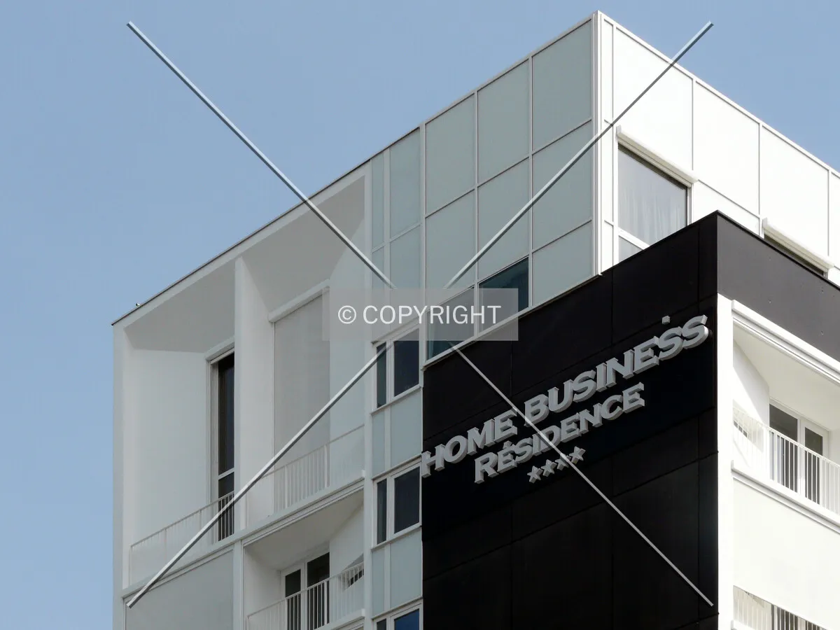 Signage on top of the west corner