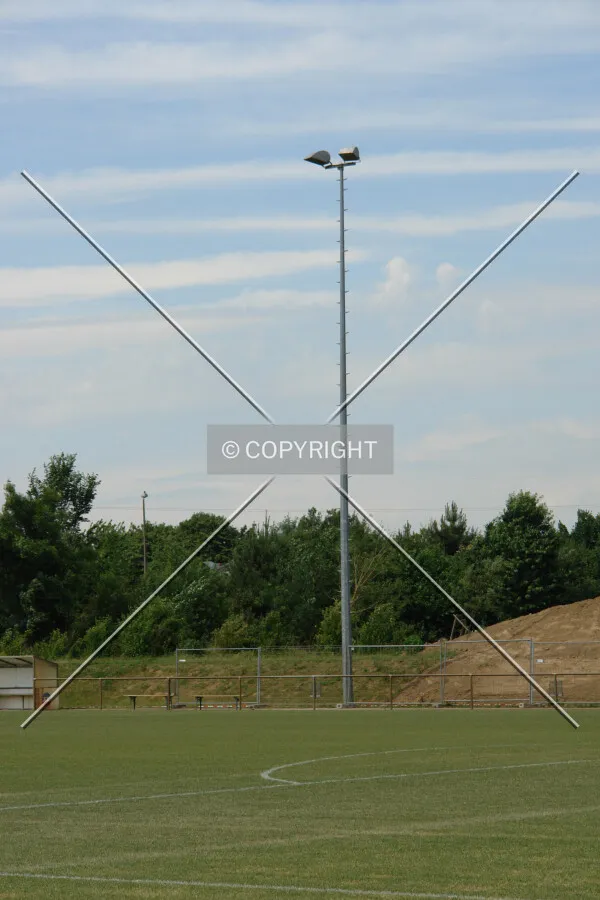Floodlights on a soccer field