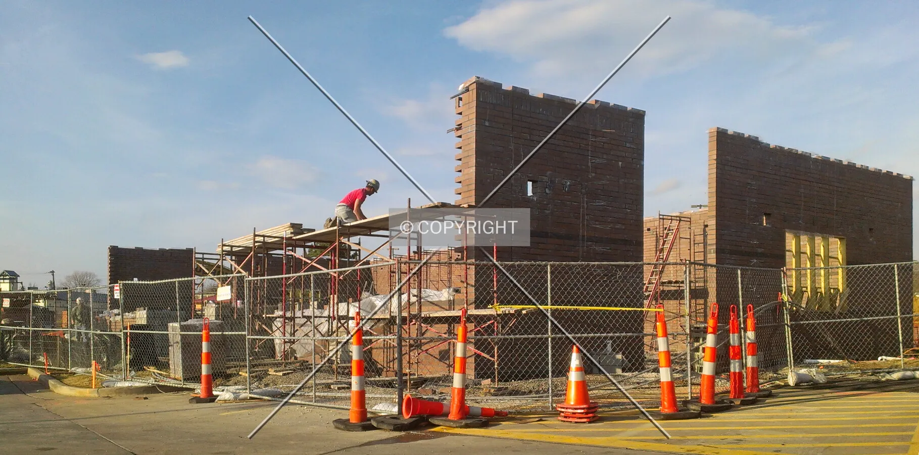 View from the south while under construction