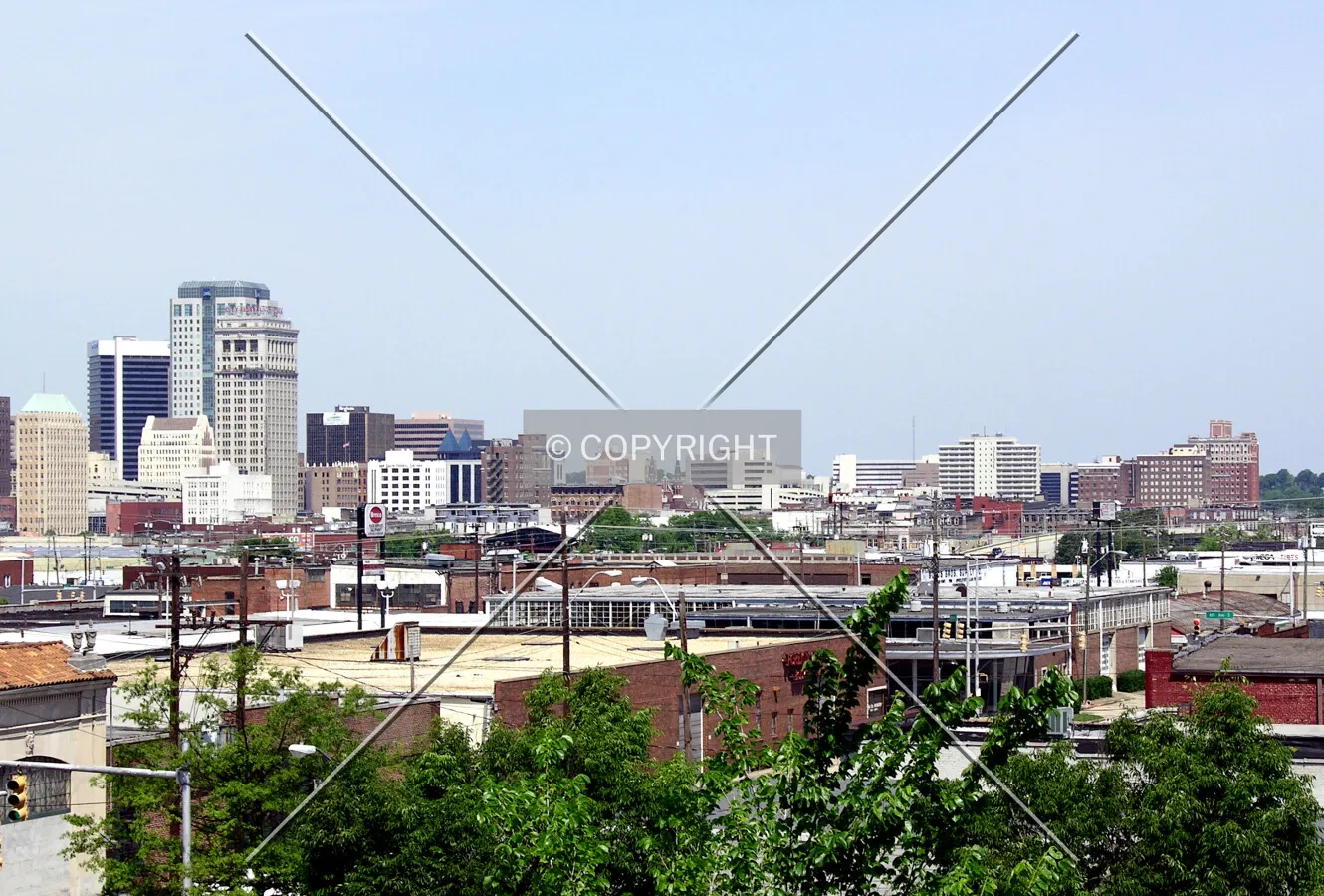Partial skyline view from the southeast along 25th Street South