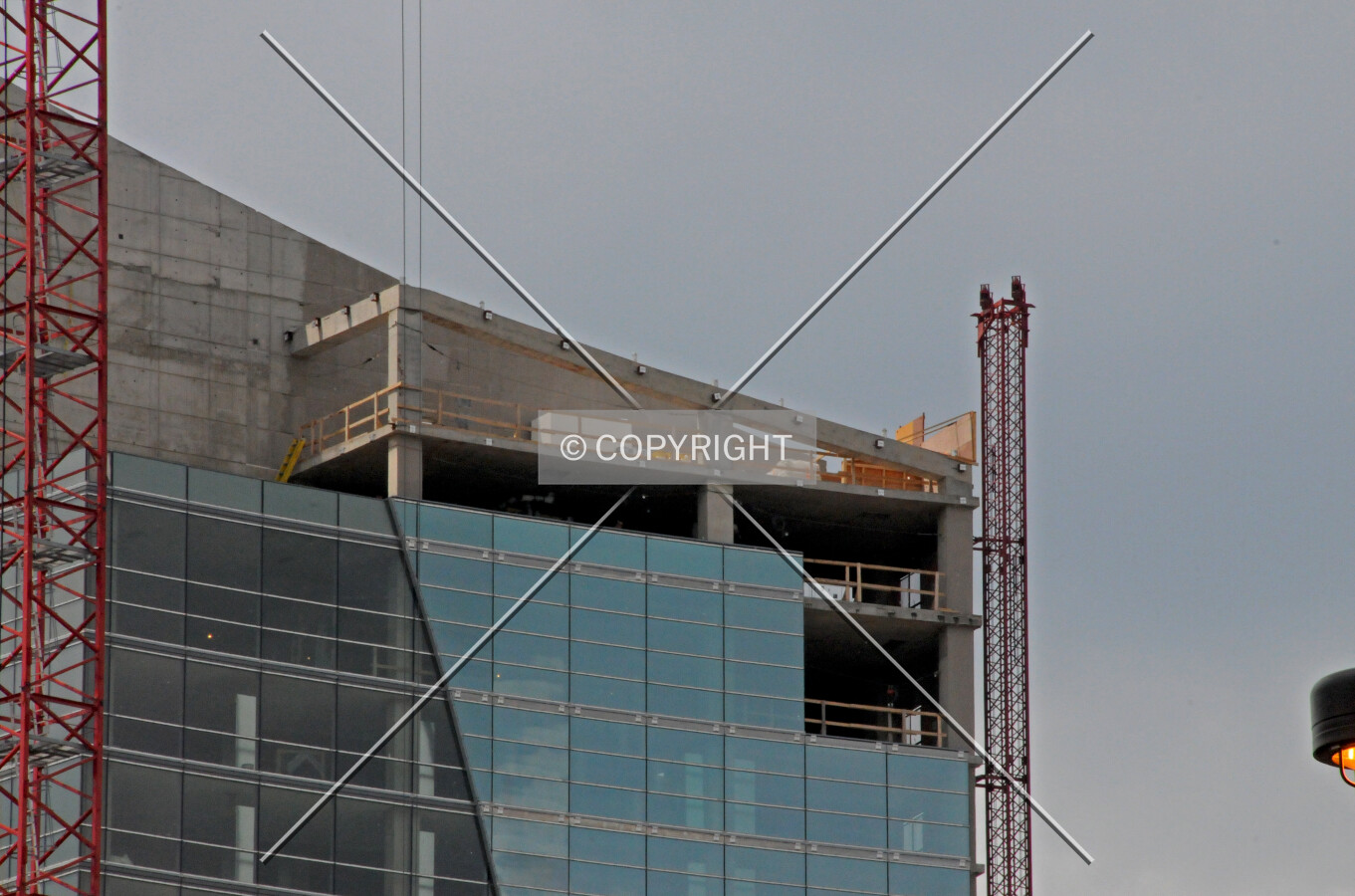 Upper floors of the northeast corner