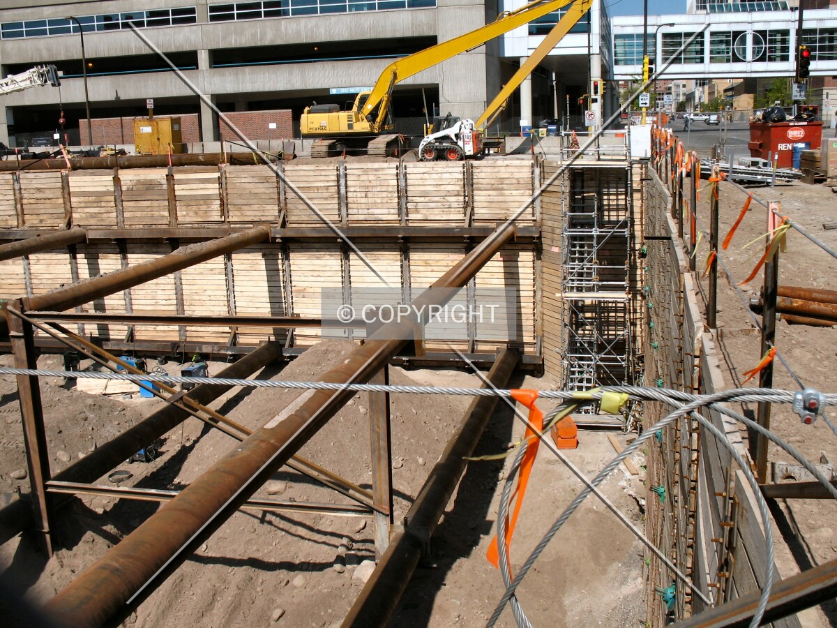 View into the pit from the northeast corner