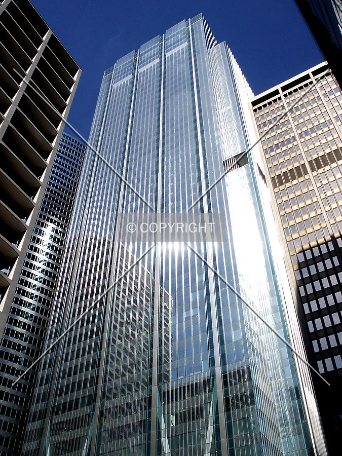 Looking up the west facade from Hartford Plaza