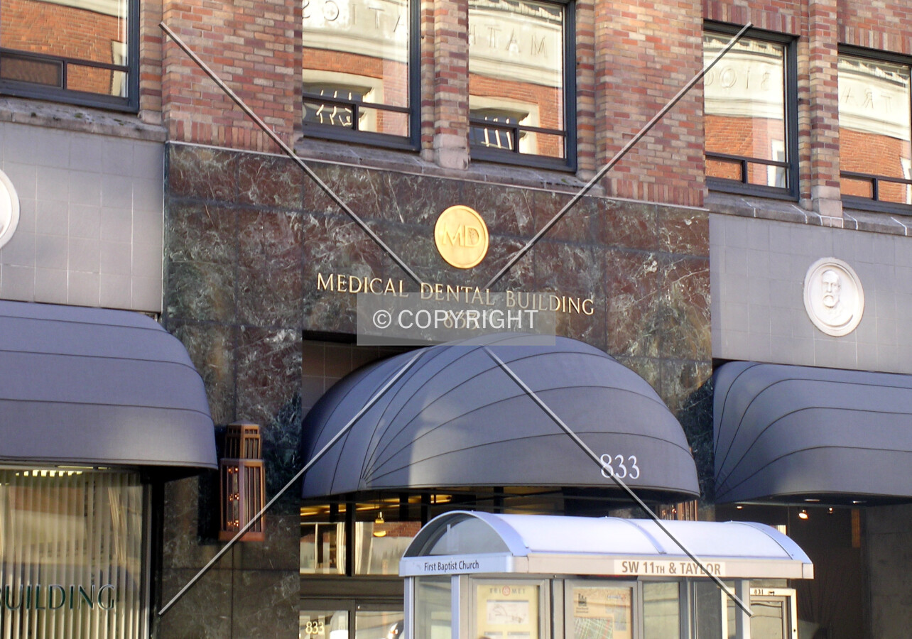 Building sign above the main entrance