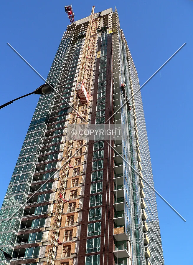 View up the west face from Illinois Street