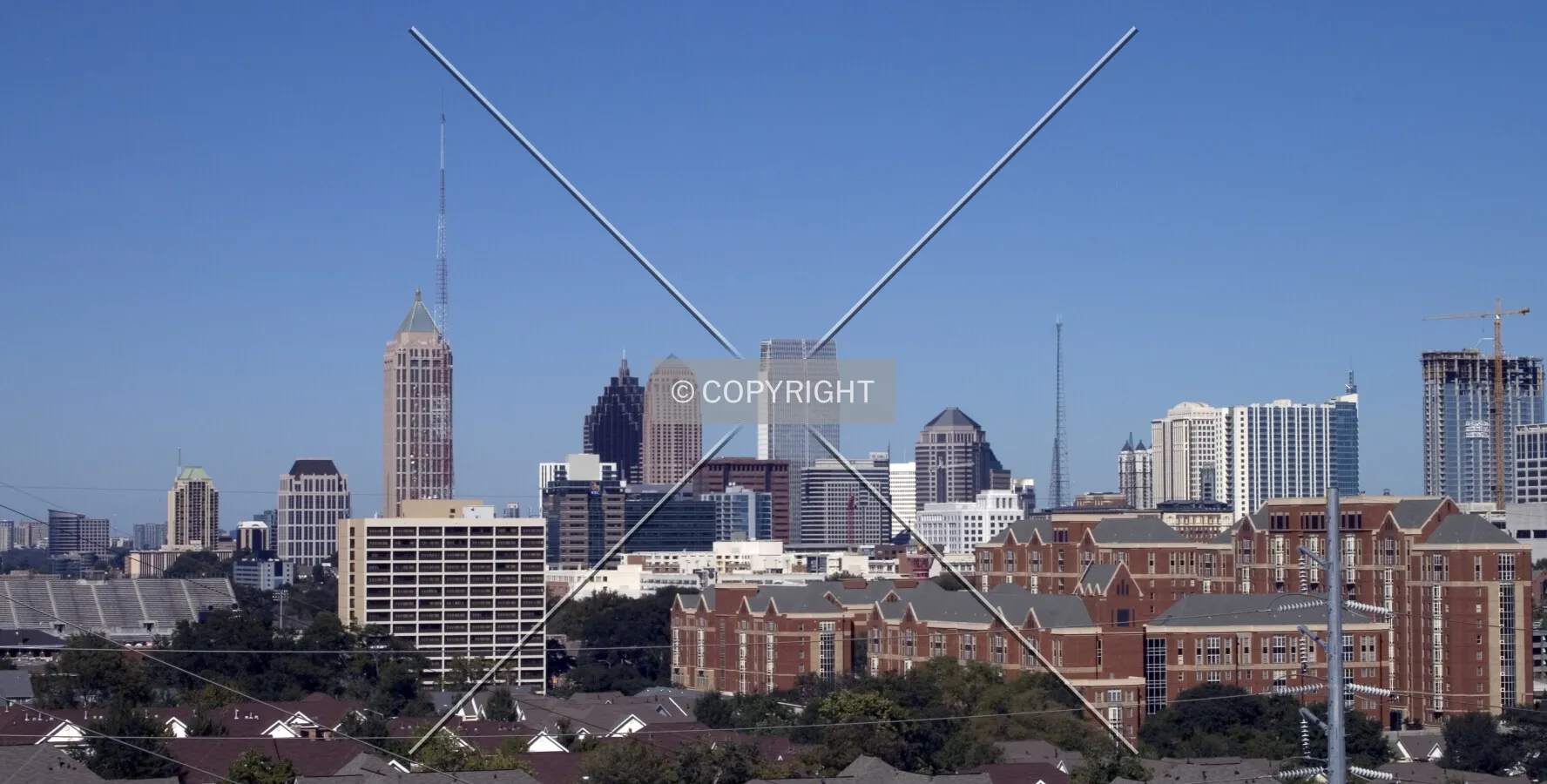 Looking north at Midtown