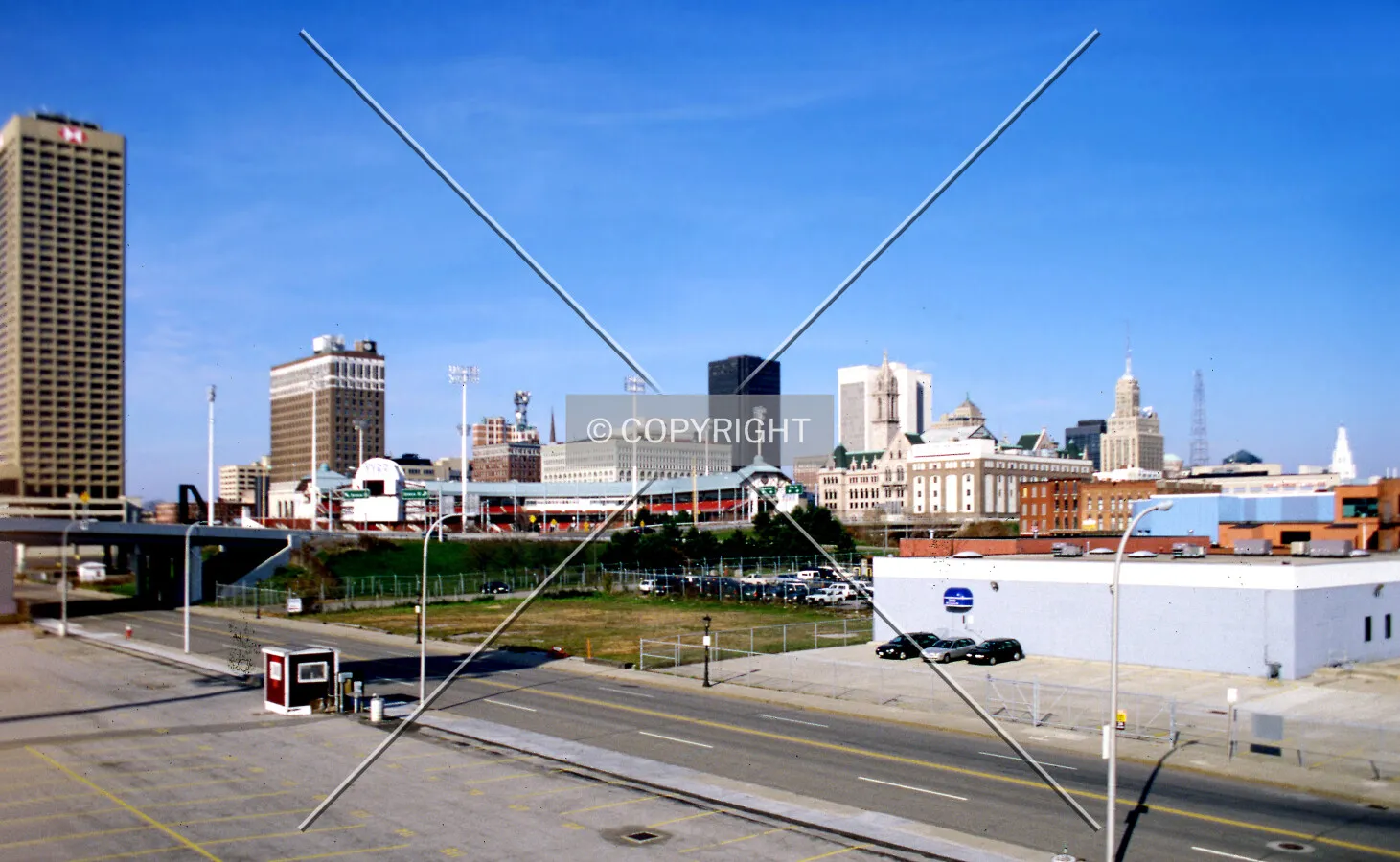 Downtown from the southeast
