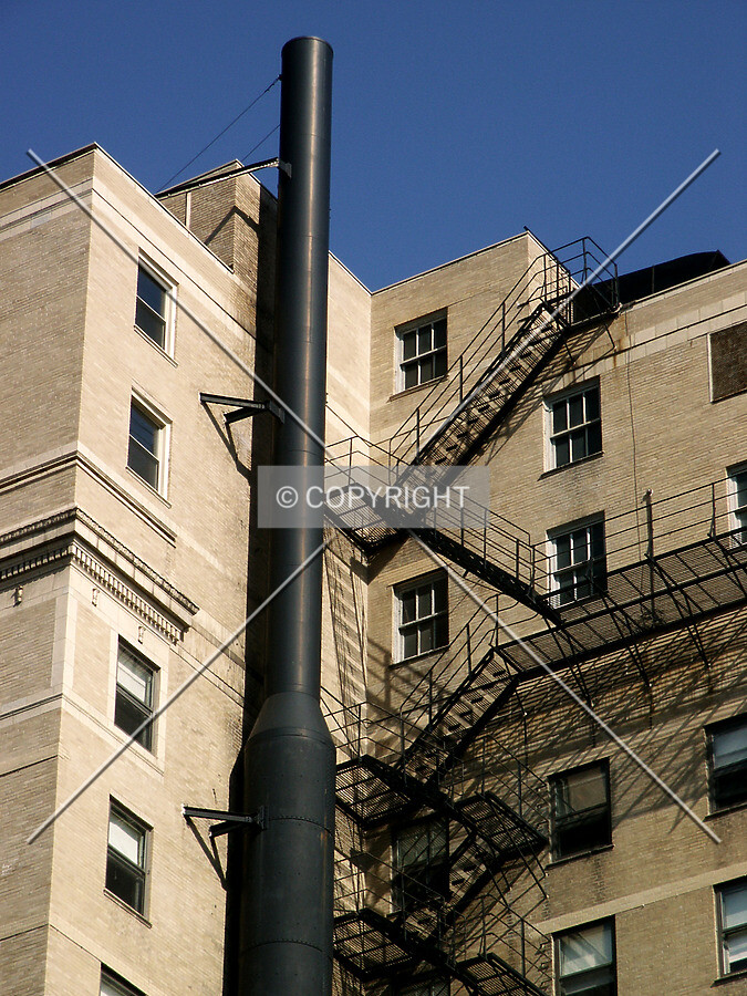 Chimney and fire escape
