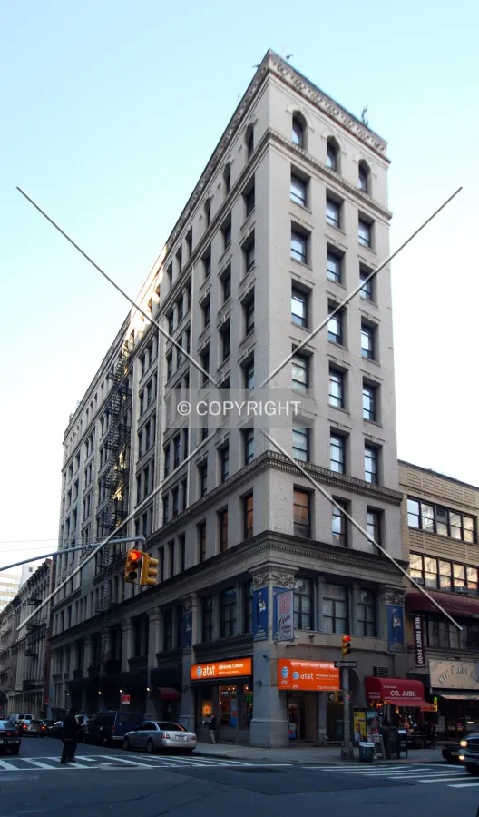 Viewed along Leonard Street