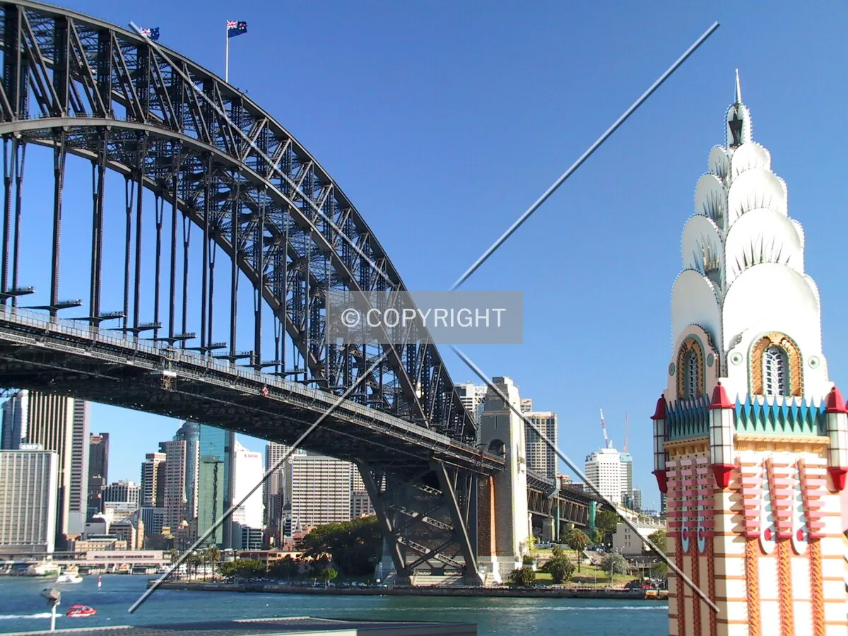 Harbour Bridge seen from Luna Park