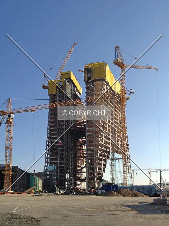 The European Central Bank tower in February 2012