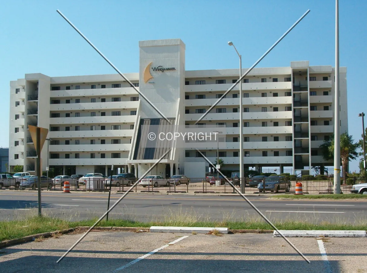 View from the north on Beach Boulevard