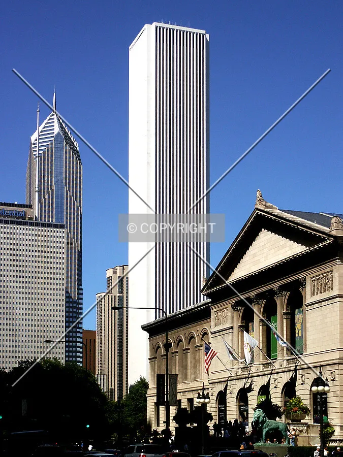 Looking northeast from in front of the Art Institute
