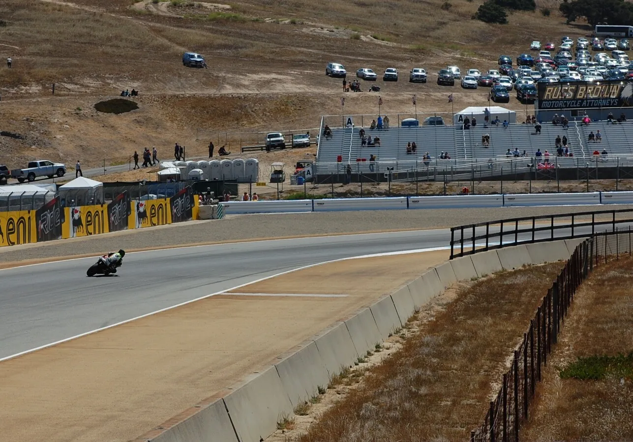 Racer entering turn 4