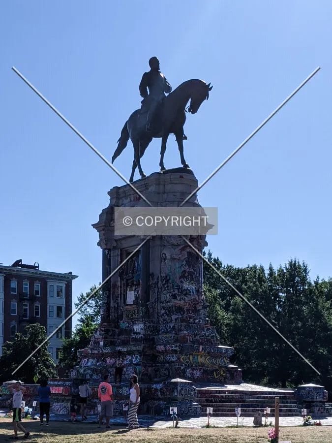 From the southwest covered in graffiti from the summer 2020 protests