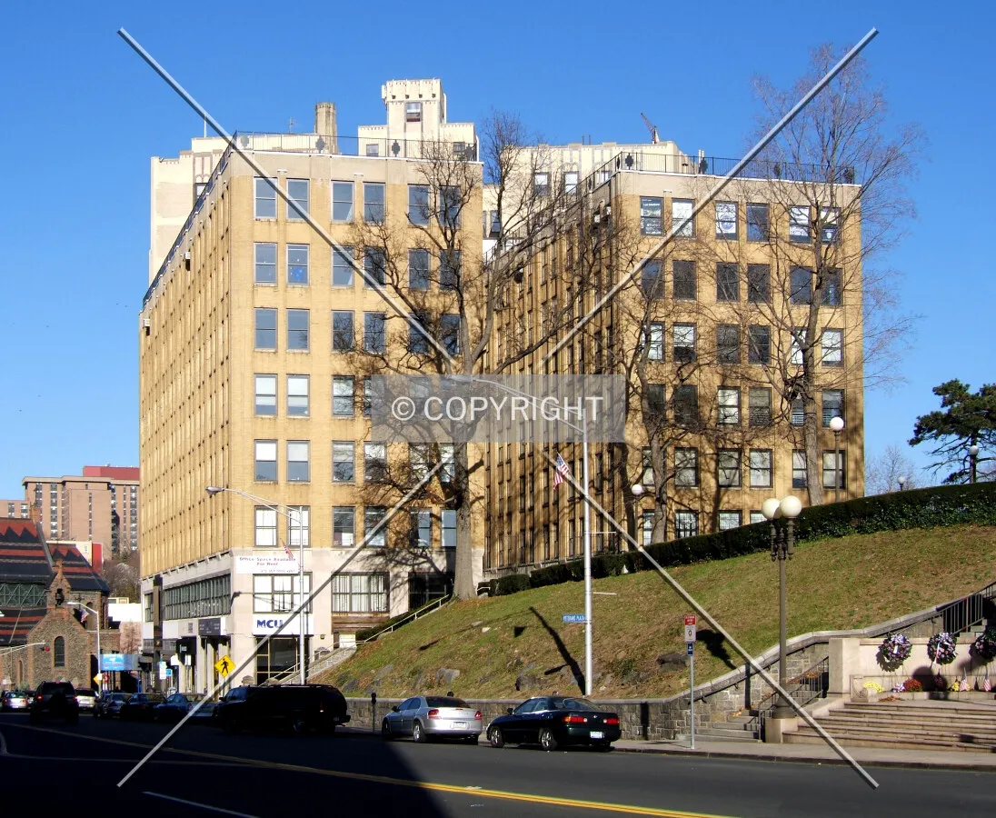 View from the southwest along Broadway