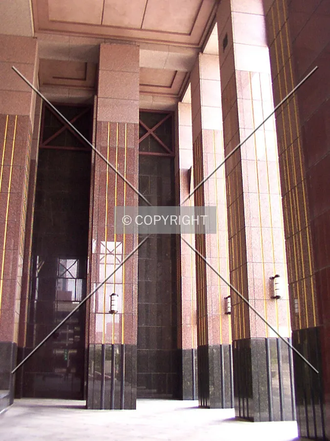 Columns in front of the entrance