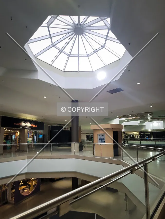 Second floor looking towards the central atrium; October 26, 2023