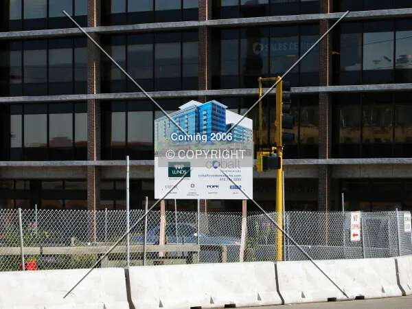 Project board at Central & University Avenues SE
