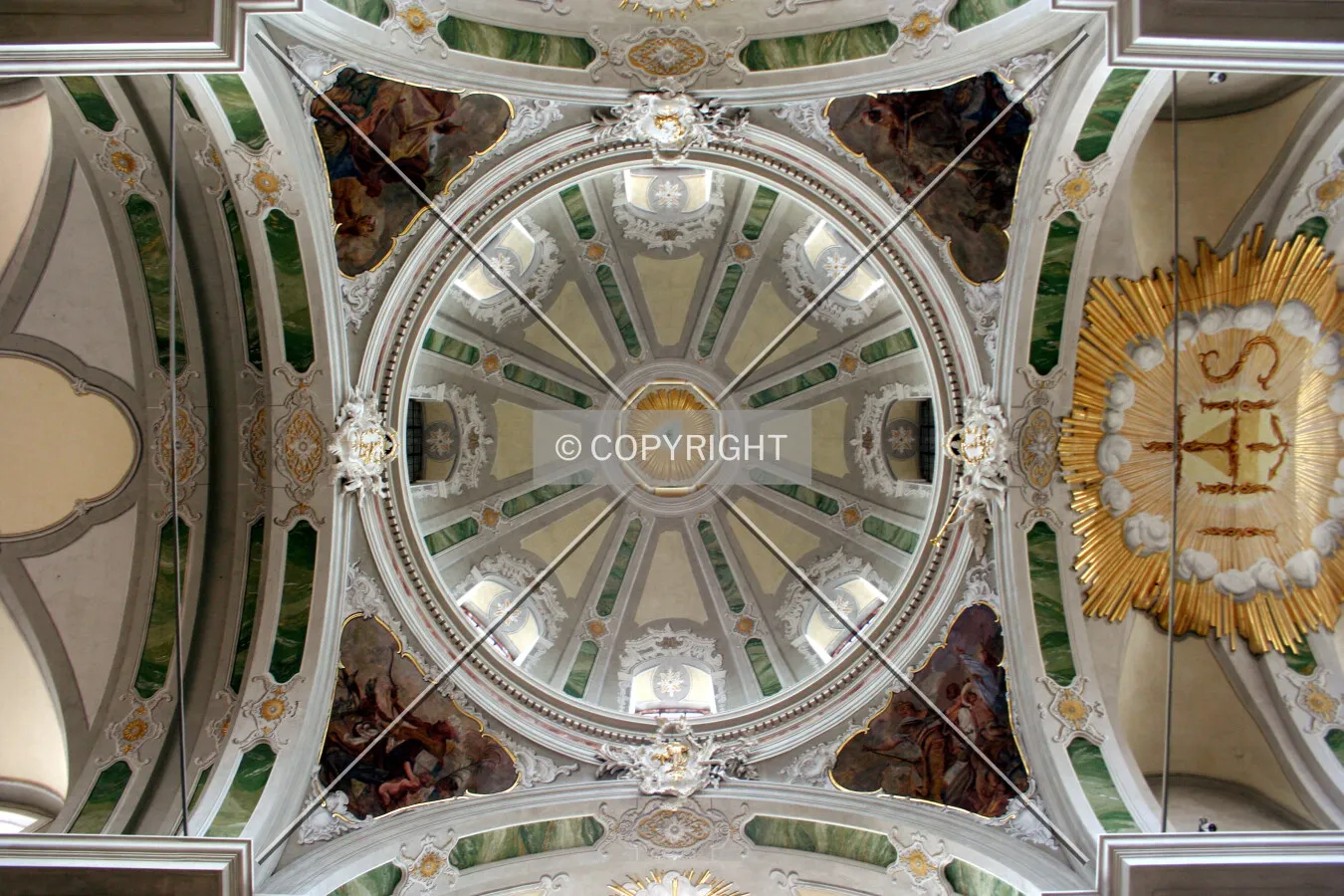 Looking up at the dome