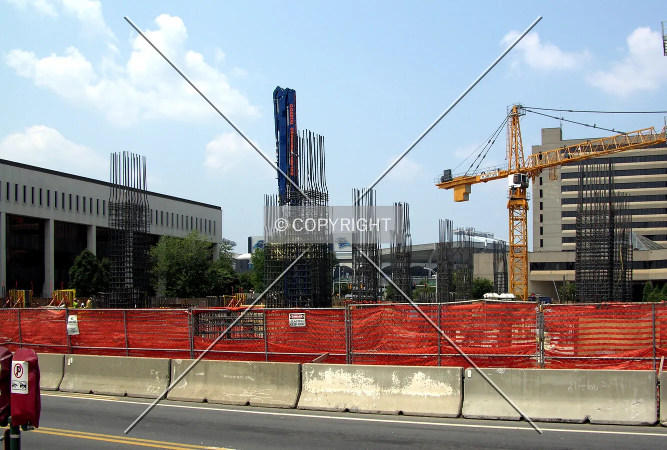 From the northeast across South Tryon Street