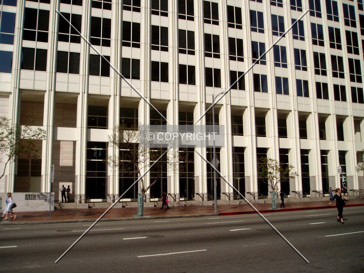 East side of the base, across Figueroa Street