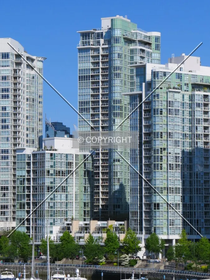 View to the northwest from the Cambie Bridge over False Creek