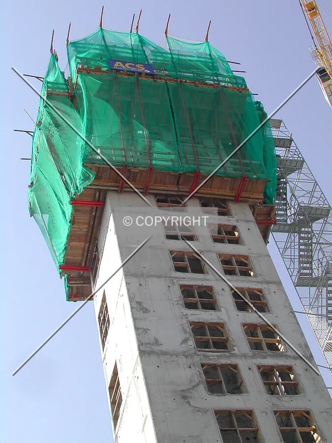 Looking the top of the highest concrete core