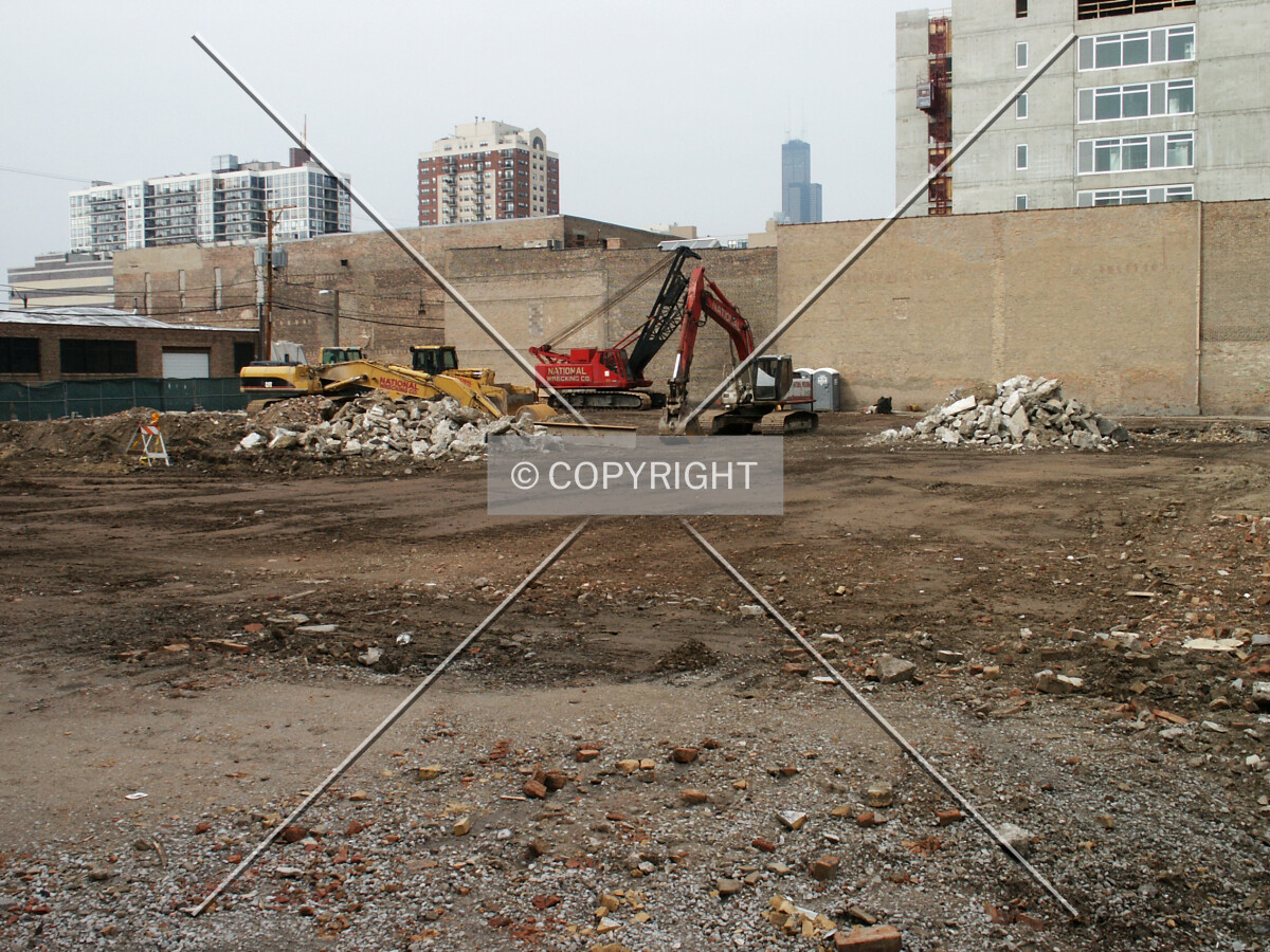 View from the southeast with site clearance wrapping up