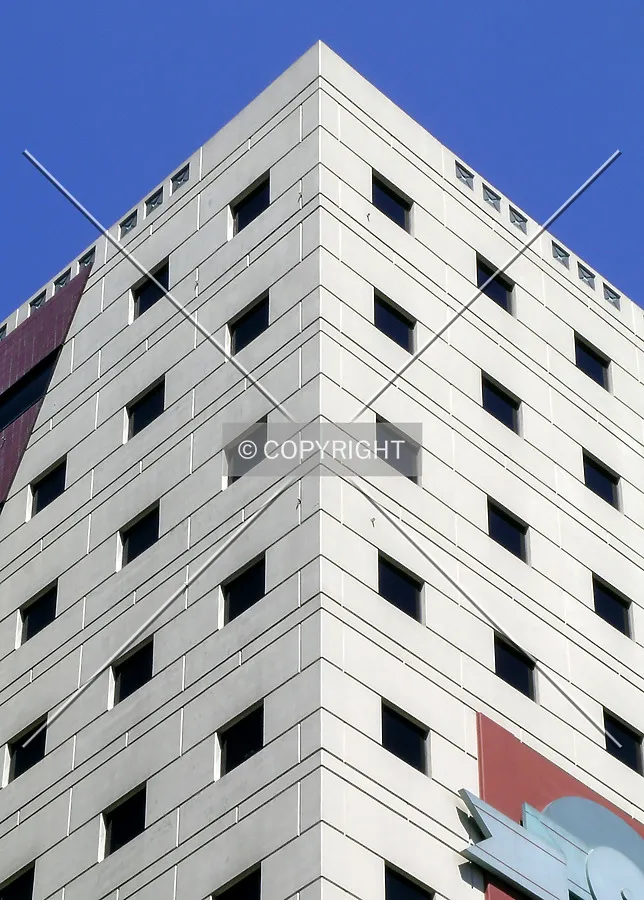 Looking up the southwestern corner