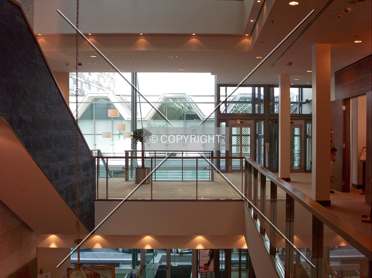 Looking to the north, above the main lobby
