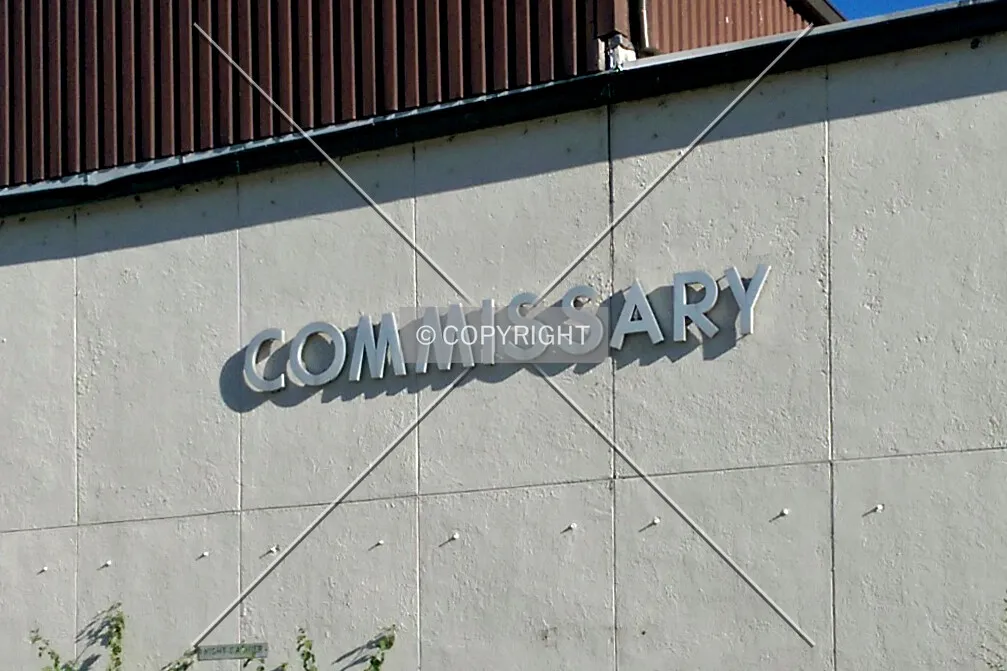 Sign on the west facade; June 13, 2014