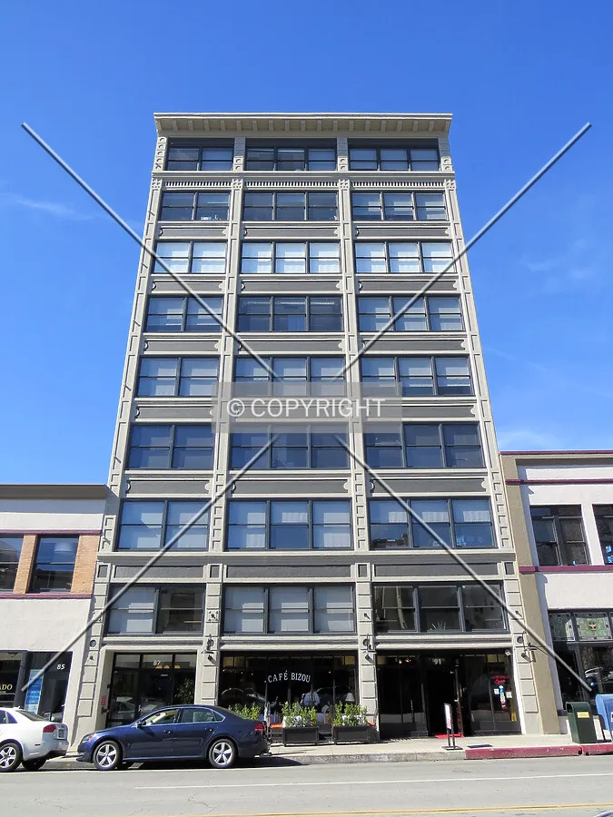 Full front elevation from across North Raymond Avenue