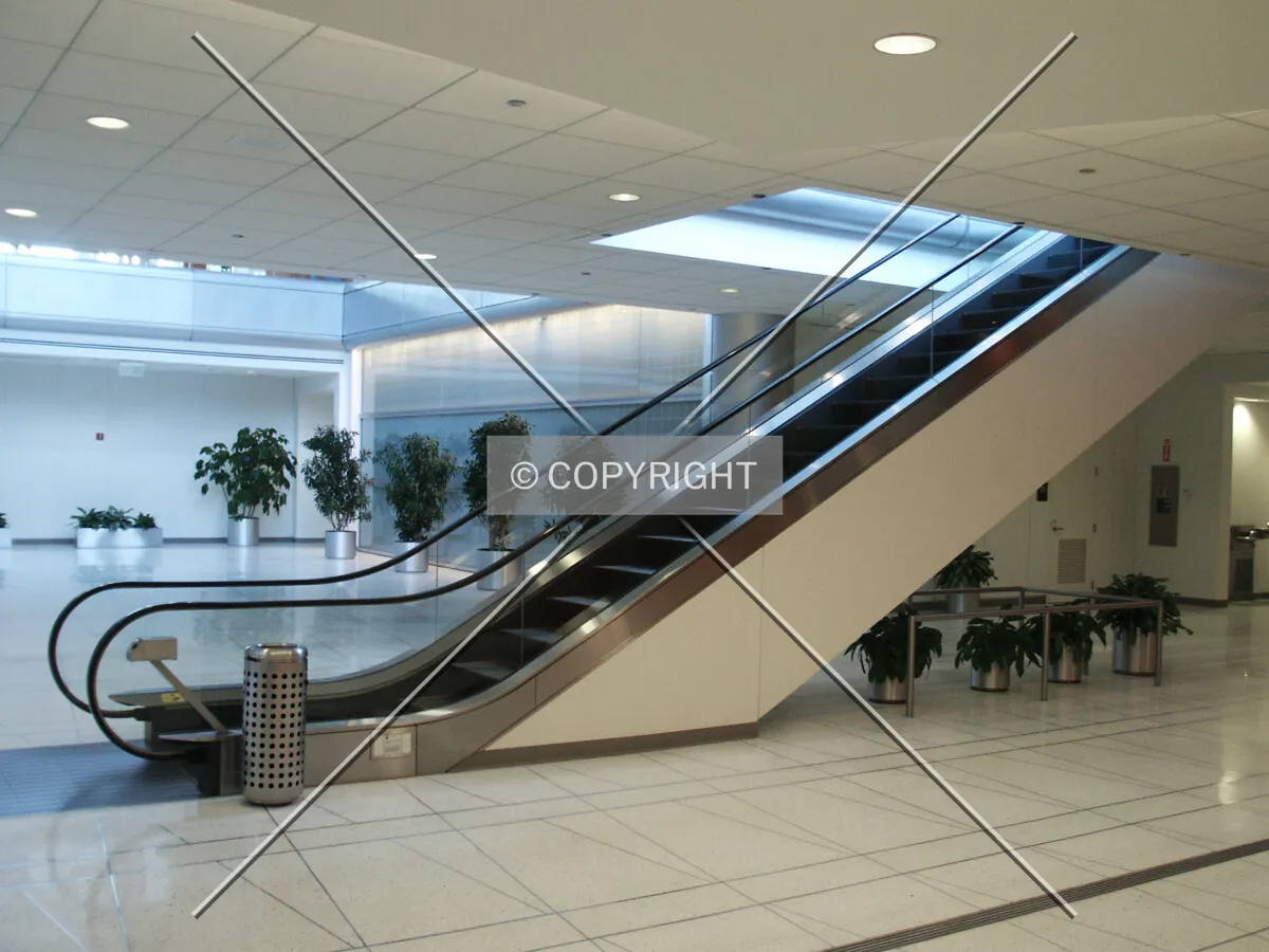 Escalator on the lower level